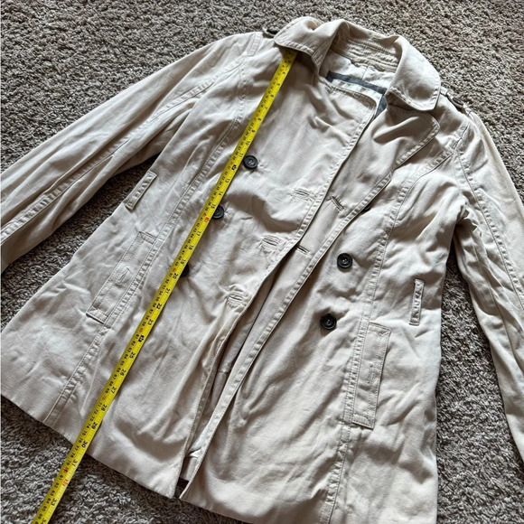 Women’s Abercrombie & Fitch Beige Trench Coat Size Large - Picture 3 of 6